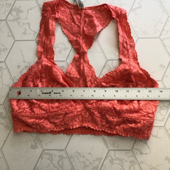 Free People Lace Bralette in Orange - Size Medium - Picture 6 of 11